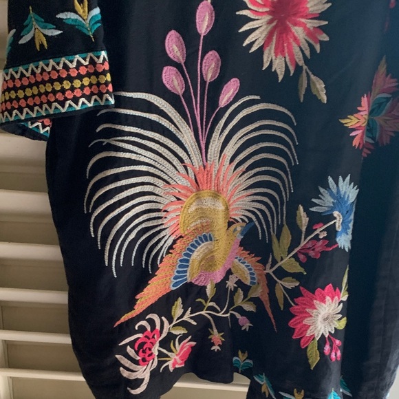 Johnny Was Black Coat with Multicolor Embroidery - Picture 9 of 12